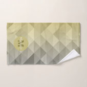 Yellow Grey Cool Ombre Geometric pattern Moonogram Badhandtuch Set (Handtuch)