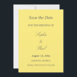 Yellow Grey Elegant Wedding Save the Date<br><div class="desc">Yellow Grey Elegant Wedding Save the Date, bitte personalisieren Sie die Namen des Paares, das Hochzeitdatum und den Hochzeitsort, indem Sie die Online-Personalisierungsvorlage vor der Bestellung verwenden. Wenn Sie möchten, können Sie das Save the Date für eine andere Art von Veranstaltung personalisieren, statt einer Hochzeit, indem Sie den Text vor...</div>