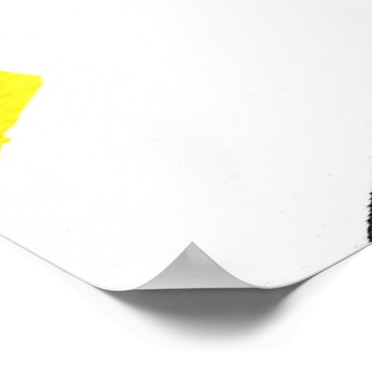 Yellow Grey Geometric Poster (Ecke)