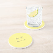 Yellow Grey Stylish Cool Getränkeuntersetzer (Seite)