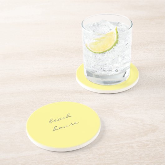 Yellow Grey Stylish Cool Getränkeuntersetzer (Seite)
