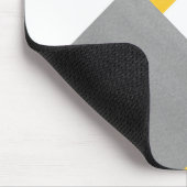 Yellow Grey White Geometric Mousepad (Ecke)