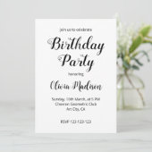 Yellow Grey Zickzack Geometric Birthday Party Einladung (Stehend Vorderseite)