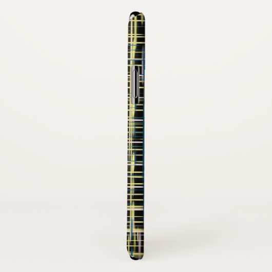 Yellow Grid Lines Art Muster iPhone Case-Mate iPhone Hülle (Hinten/Rechts)