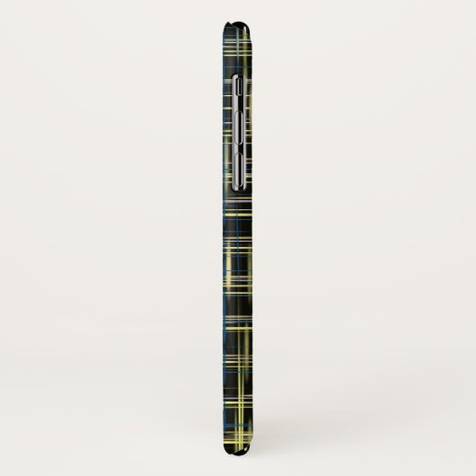 Yellow Grid Lines Art Muster iPhone Case-Mate iPhone Hülle (Hinten/Links)