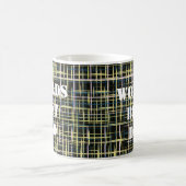 Yellow Grid Lines Art Pattern Welten Bestes Kaffeetasse (Mittel)