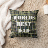 Yellow Grid Lines Art Pattern Worlds Best Kissen (Decke)