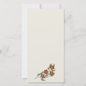 Yellow Groovy Retro Arch Floral Wedding Menu Card Dankeskarte (Rückseite)