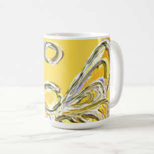 Yellow Guardian Angel Art Custom Coffee Tasse Cups