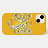 Yellow Guardian Angel Art Custom iPhone Case (Rückseite (Horizontal))