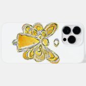 Yellow Guardian Angel Art Custom iPhone Case (Rückseite (Horizontal))