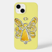 Yellow Guardian Angel Art Custom iPhone Case (Rückseite)