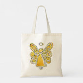 Yellow Guardian Angel Art Custom Toe Bag Tragetasche (Rückseite)