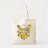 Yellow Guardian Angel Art Custom Toe Bag Tragetasche (Vorne)
