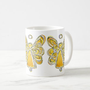 Yellow Guardian Angel Custom Art Tasse Cup