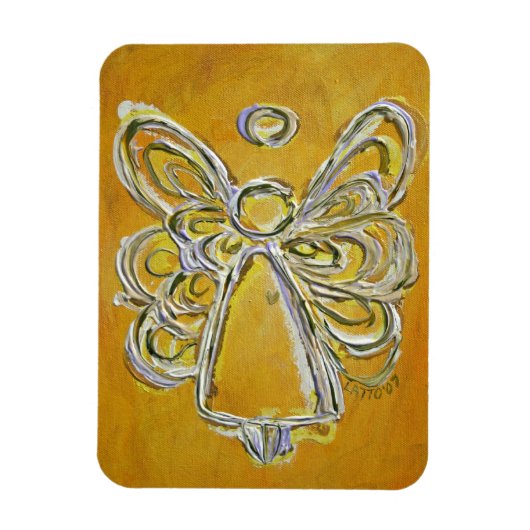 Yellow Guardian Angel Custom Magnet Art Malerei (Vertikal)