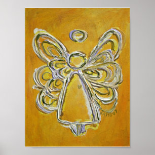 Yellow Guardian Angel Poster Art Prints
