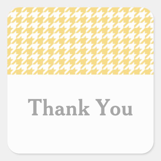 Yellow Hahnentrittmuster Danke, Stickers (Vorderseite)