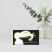 Yellow Hair Salon Visitenkarten Visitenkarte (Stehend Vorderseite)