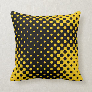 Yellow Halftone Kissen