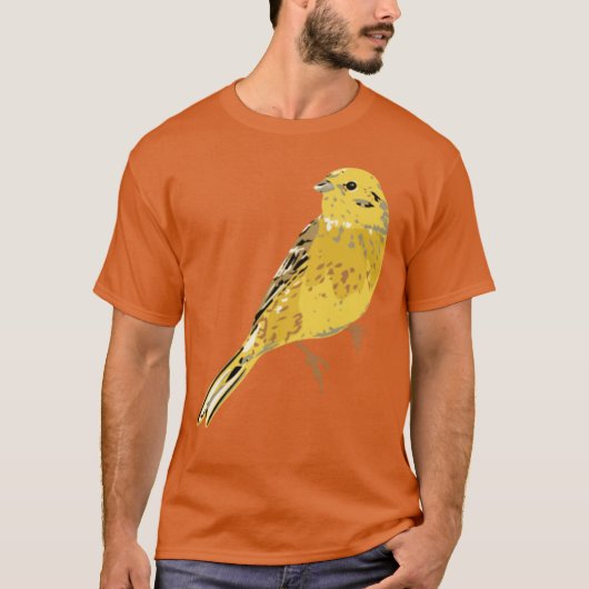 Yellow Hammer Bird Illustration Oversized T-Shirt (Vorderseite)
