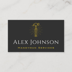 Yellow Hammer Handyman Tool-Zuhause zum Entfernen Visitenkarte