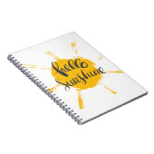 Yellow Hand Drawn Sun Hello Sunshine Image Notizblock (Rechte Seite)