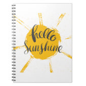 Yellow Hand Drawn Sun Hello Sunshine Image Notizblock (Vorderseite)