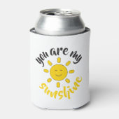 Yellow Hand Drawn Sun Hello Sunshine Image Sun Art Dosenkühler (Kanne Vorderseite)