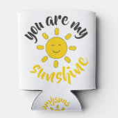 Yellow Hand Drawn Sun Hello Sunshine Image Sun Art Dosenkühler (Rückseite)
