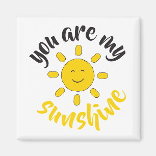 Yellow Hand Drawn Sun Hello Sunshine Image Sun Art Magnet