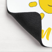 Yellow Hand Drawn Sun Hello Sunshine Image Sun Art Mousepad (Ecke)