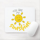 Yellow Hand Drawn Sun Hello Sunshine Image Sun Art Mousepad (Mit Mouse)