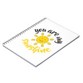 Yellow Hand Drawn Sun Hello Sunshine Image Sun Art Notizblock (Linke Seite)