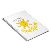 Yellow Hand Drawn Sun Hello Sunshine Image Sun Art Notizblock (Rechte Seite)