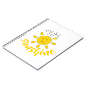 Yellow Hand Drawn Sun Hello Sunshine Image Sun Art Notizblock (Linke Seite)