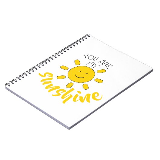 Yellow Hand Drawn Sun Hello Sunshine Image Sun Art Notizblock (Linke Seite)