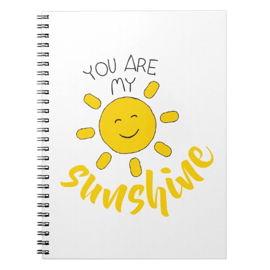 Yellow Hand Drawn Sun Hello Sunshine Image Sun Art Notizblock (Vorderseite)