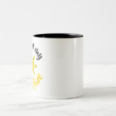 Yellow Hand Drawn Sun Hello Sunshine Image Sun Art Zweifarbige Tasse (Mittel)
