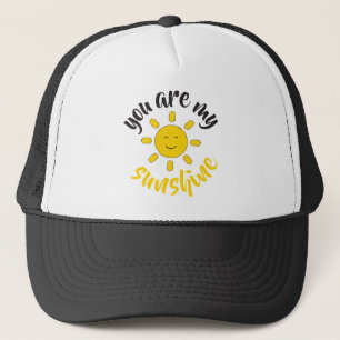 Yellow Hand Drawn Sun Hello Sunshine Image Truckerkappe