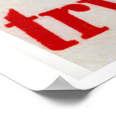 Yellow Hand Holding Blue Lightning Czechoslovakia Poster (Ecke)