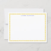 Yellow Hand Painted Striped Frame Note Card Einladung (Vorderseite)