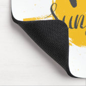 Yellow HandDrawn Sun Hello Sunshine Image Text Art Mousepad (Ecke)