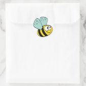 Yellow Happy Bee Tshirts und Geschenke Runder Aufkleber (Tasche)