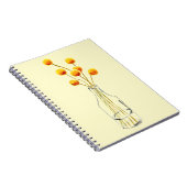 Yellow happy Billy Button Blume Australische Kunst Notizblock (Rechte Seite)