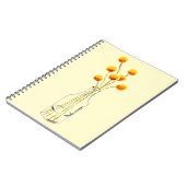 Yellow happy Billy Button Blume Australische Kunst Notizblock (Linke Seite)