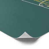 Yellow happy Billy Button Blume Australische Kunst Poster (Ecke)