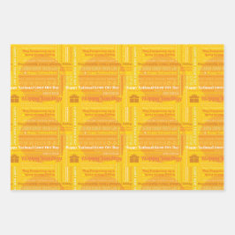 Yellow Happy Days Wrapping Paper Geschenkpapier Set