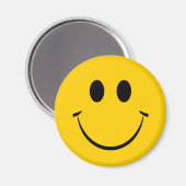 Yellow Happy Face Magnet (Vorderseite/Rückseite)
