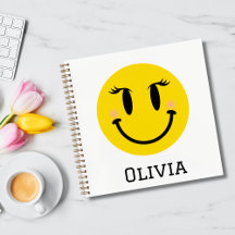 Yellow Happy Girly Face, Fun Personalisiert